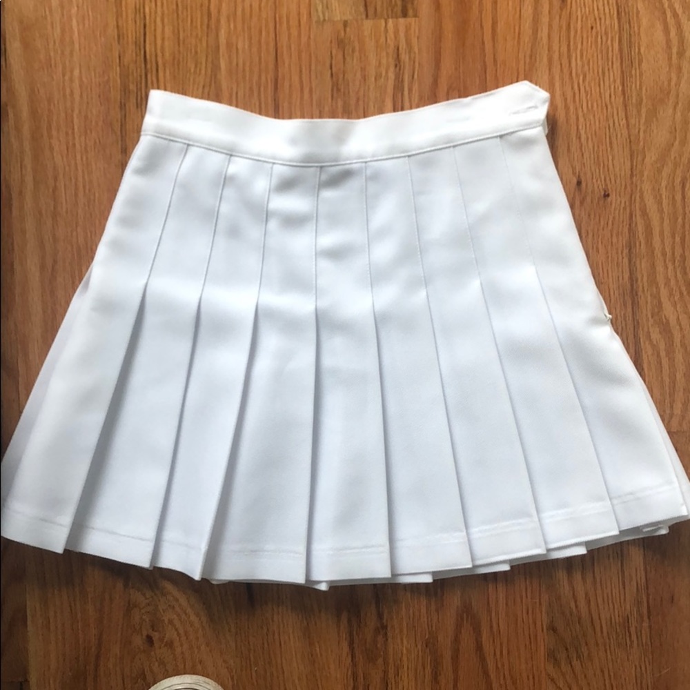American Apparel White tennis skirt